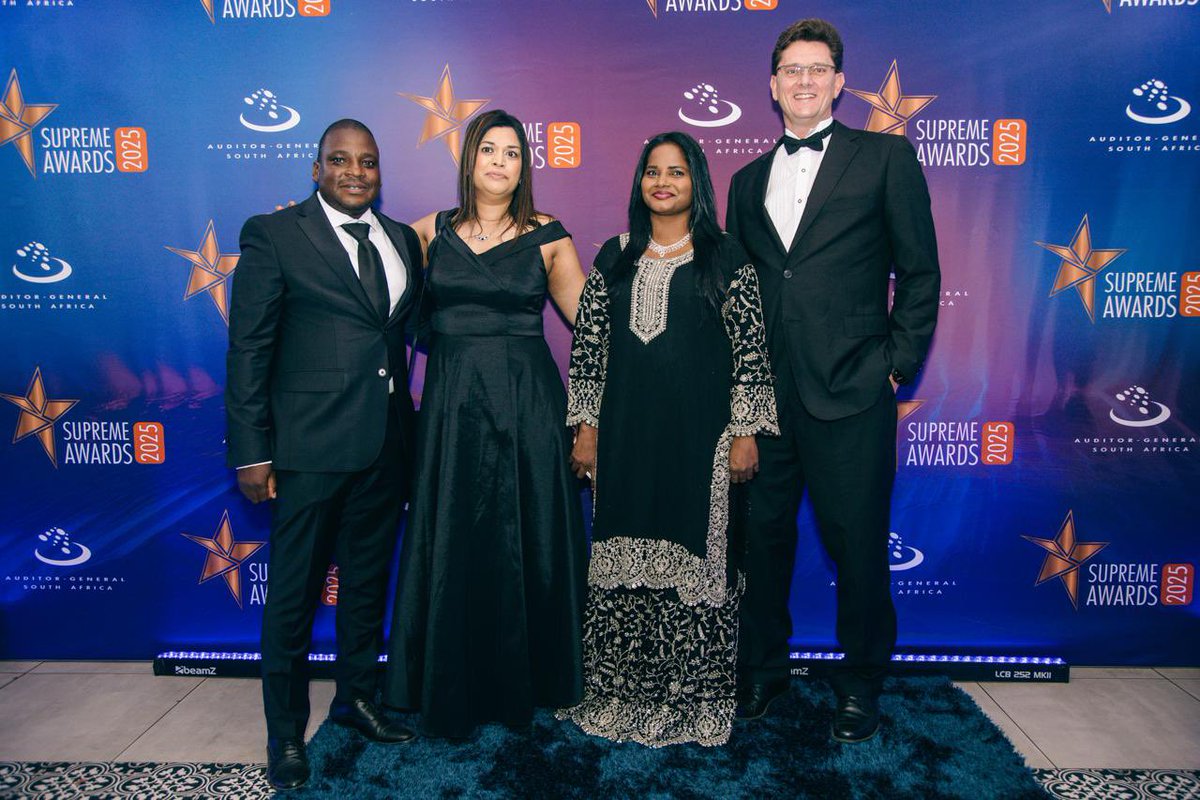 AuditorGen_SA's tweet photo. Tonight, 4 September, AGSA proudly hosts the annual Supreme Awards, a celebration of employees whose outstanding contributions are making a meaningful impact across the organisation.

#AGSASupremeAwards
#EmployeeExcellence
#EmployerOfChoice https://t.co/G5wUbWcSv3