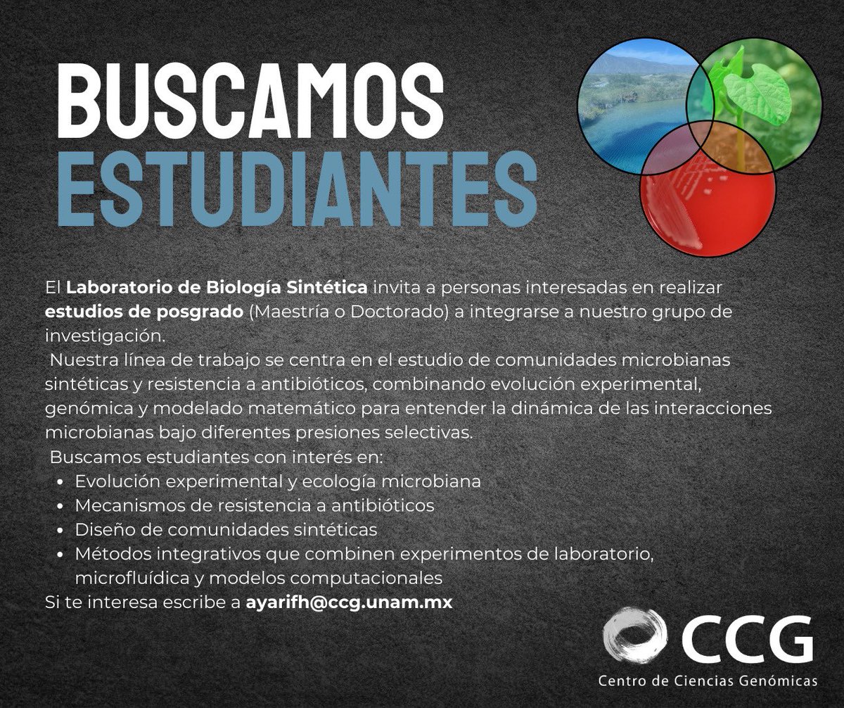 ¿Te gustan las matemáticas y la biología? 

Únete al lab de la Dra. Ayari Fuentes del <a href="/ccg_unam/">CCG UNAM</a>