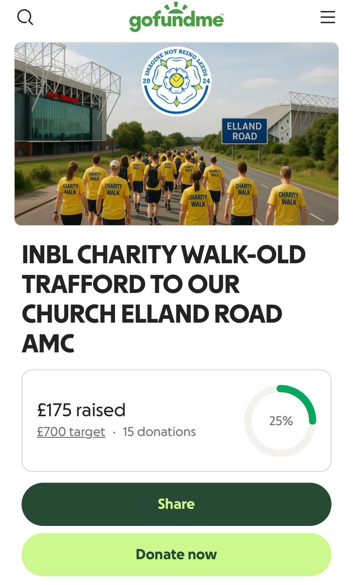 reallordgreen's tweet image. Me and a few others are walking from old Trafford to Elland Road this Saturday to raise money for @leedsautismAIM &amp;amp; @andysmanclubuk 

We have set a target of £700 to raise for each charity. I’m going to post the link to donate below

If you can’t donate then a retweet would be…