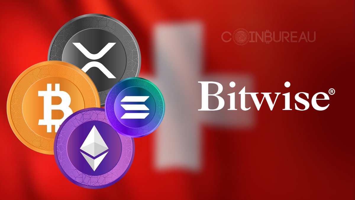 🚨CRYPTO ETPS HIT THE SWISS STOCK EXCHANGE 🇨🇭Bitwise just listed 5  flagship crypto ETPs on the SIX Swiss Exchange — including $BTC, $ETH,  $SOL, $XRP. More access for retail and institutions as