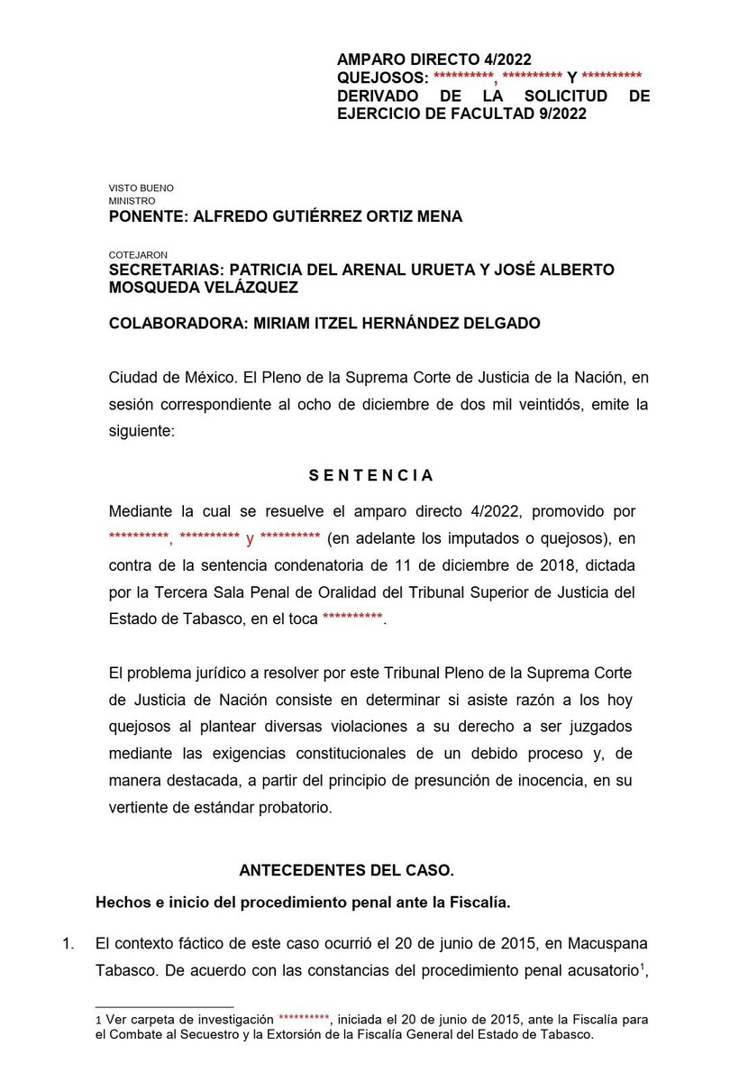 La DUDA RAZONABLE explicada de forma entendible en este proyecto del Ministro en retiro Ortiz Mena. Lectura recomendada.
Va el link 👉 shorturl.at/b3TDl