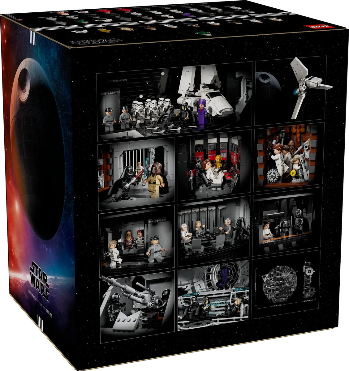 poderdroids's tweet image. Este próximo 4 de Octubre sale el #LegoSet de la #DeathStar de @LEGO_Group con un precio lista de $999.99, con 9023 piezas, con dimensiones de Alto: 70cm, ancho: 79cm y profundidad: 27cm.