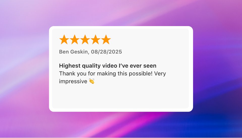 Very grateful for 5/5 user reviews on <a href="/_amplium/">Amplium</a> v2: “Highest quality video I’ve ever seen”. We’ll launch more content shot on the Blackmagic Design URSA Cine Immersive and would love to crate moments that truly surround you.