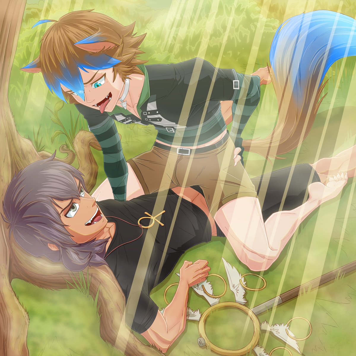 mortoz8's tweet photo. Updated an old comm from Inicka. Still holds up a lot! My oc ion and friends oc https://t.co/Abzso2n02b