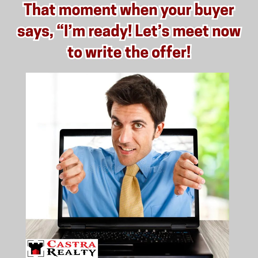 CastraRealty's tweet image. When your buyer is ready to go... you don’t waste a second! 😂📝🏡

#OfferAccepted #RealEstateMoves #ReadyToBuy #DreamHomeLoading #RealEstateAgent #CastraRealty