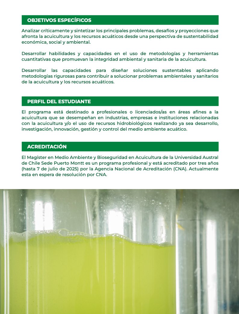 Mg. en Medio Ambiente y Bioseguridad Acuicultura tweet media