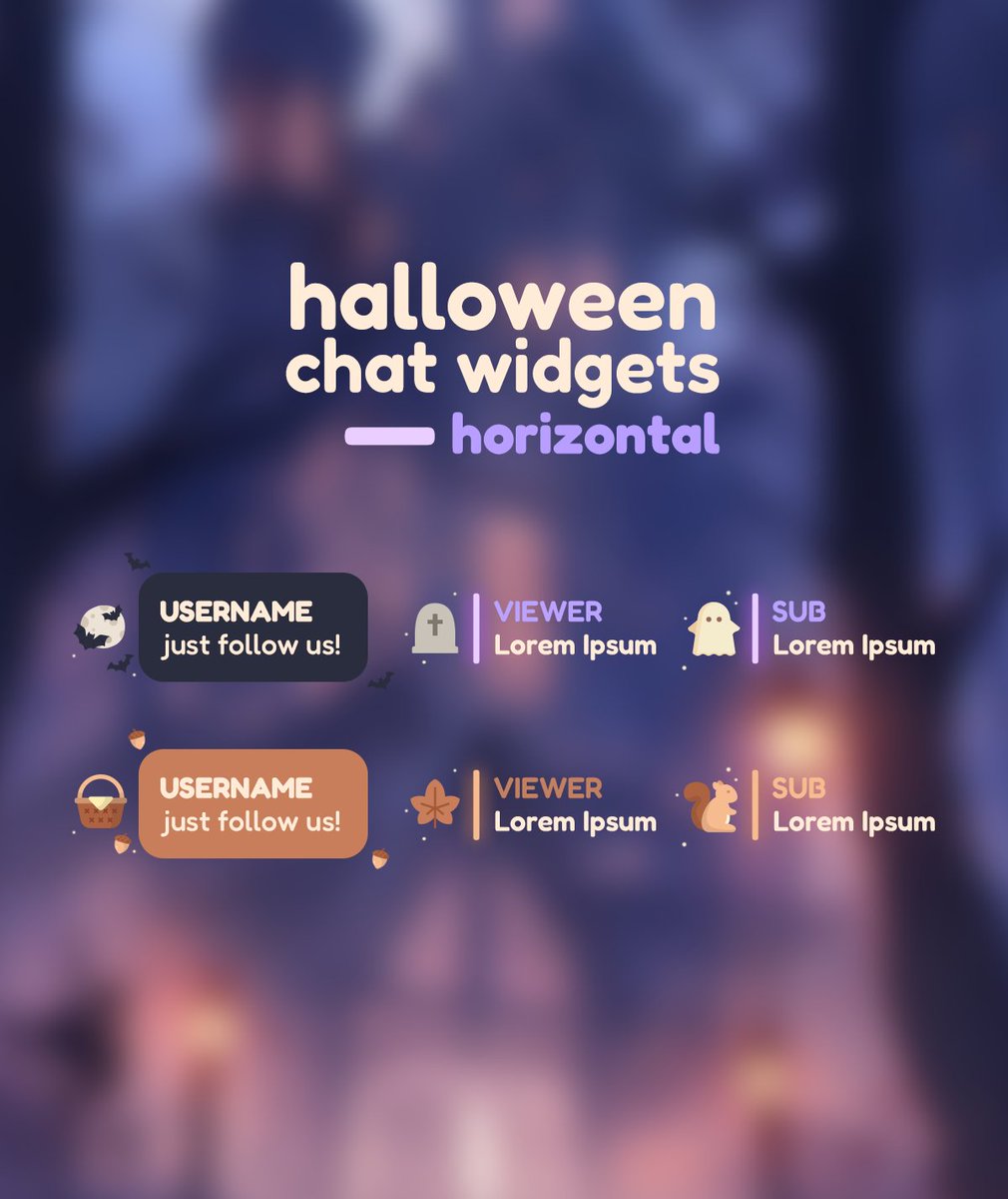 who wants new halloween and fall chat widgets? 💜
