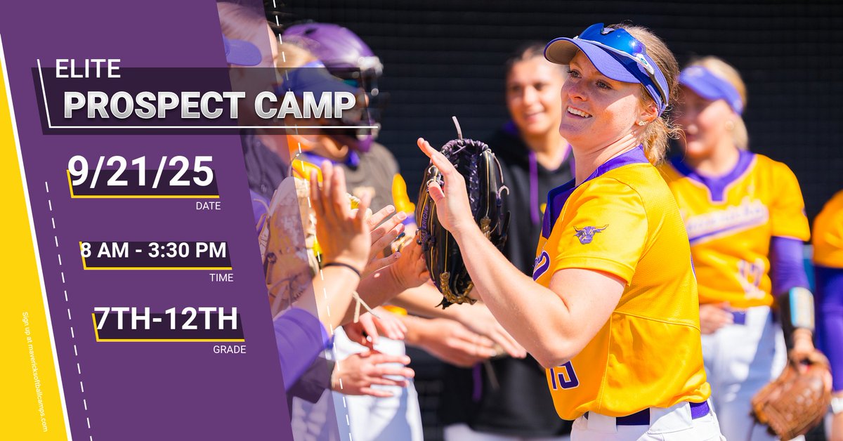 🥎 Calling all future Mavericks! Our Elite Prospect Camp is the perfect opportunity to showcase your skills and experience Minnesota State Softball firsthand. Register now at mavericksoftballcamps.com