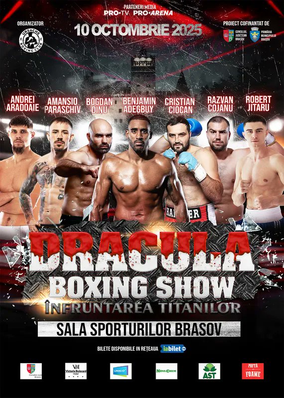 kickboxing_ro's tweet image. This is absolutely "BIG"! Top kickboxers and undefeated boxers Benjamin Adegbuyi and Amansio Paraschiv on same boxing card with Bogdan Dinu, Christian Hammer and Răzvan Cojanu #PROTV #PROARENA 

October 10, Dracula Boxing Show: Clash of the Titans in Brașov near Dracula's Castle!