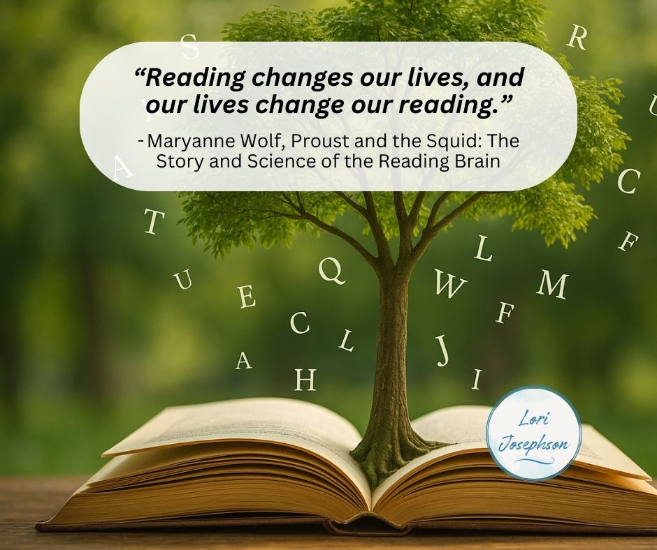 Reading and personal growth are deeply intertwined. As we read, we evolve—and as we evolve, so does our relationship with what we read.

#MaryanneWolf #ReadingJourney #ProustAndTheSquid #ReadingBrain