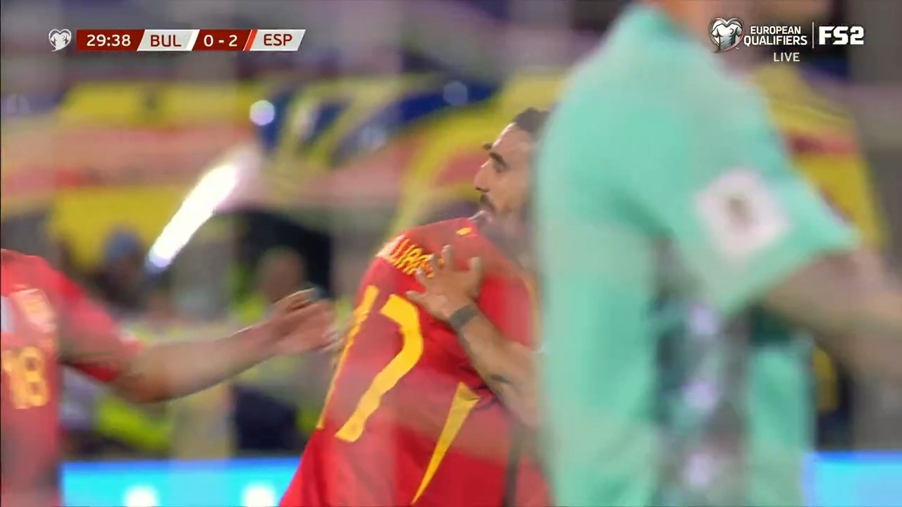 Cucurella fires this one in for his first-ever international goal for Spain 🇪🇸💥