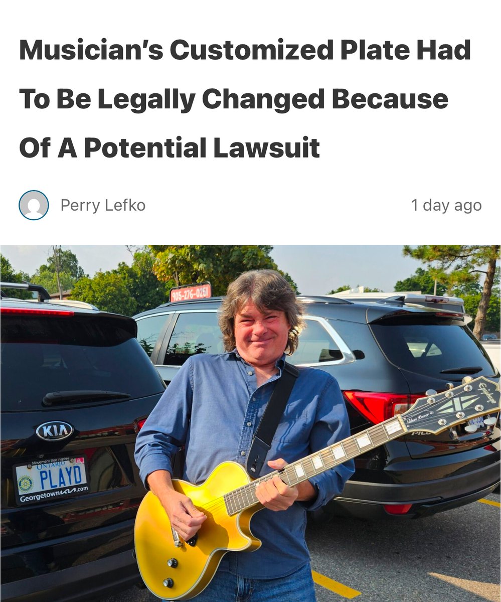 🎶🚘When music meets the open road… one musician’s custom plate hit a legal sour note. A potential lawsuit forced a swap—find out why here
thecarmagazine.com/2025/09/03/mus…

#CarCulture #AutoNews #TheCarMagazine