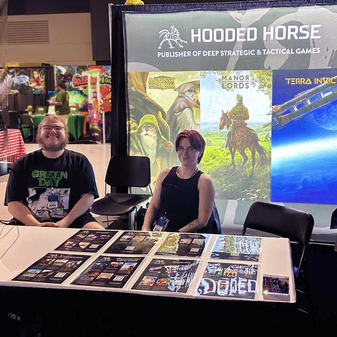 Thank you to everyone who came by our booth at #PAXWest! It was such a pleasure to meet all of you, hear about your favorite Hooded Horse games, and introduce you to your next favorite strategy titles. 

Already looking forward to next year!