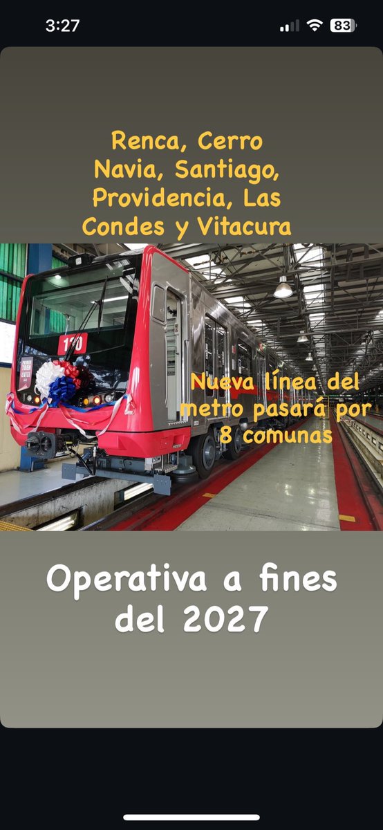 📡Renca, Cerro Navia Quinta, Normal Santiago
Providencia, Las Condes, Vitacura; Cabe destacar que, con la construcción del recorrido, las comunas de Renca, Cerro Navia y Vitacura se incorporarán por primera vez a la red de Metro. Síguenos y apóyanos!! <a href="/bombiteve/">Bombiteve</a>