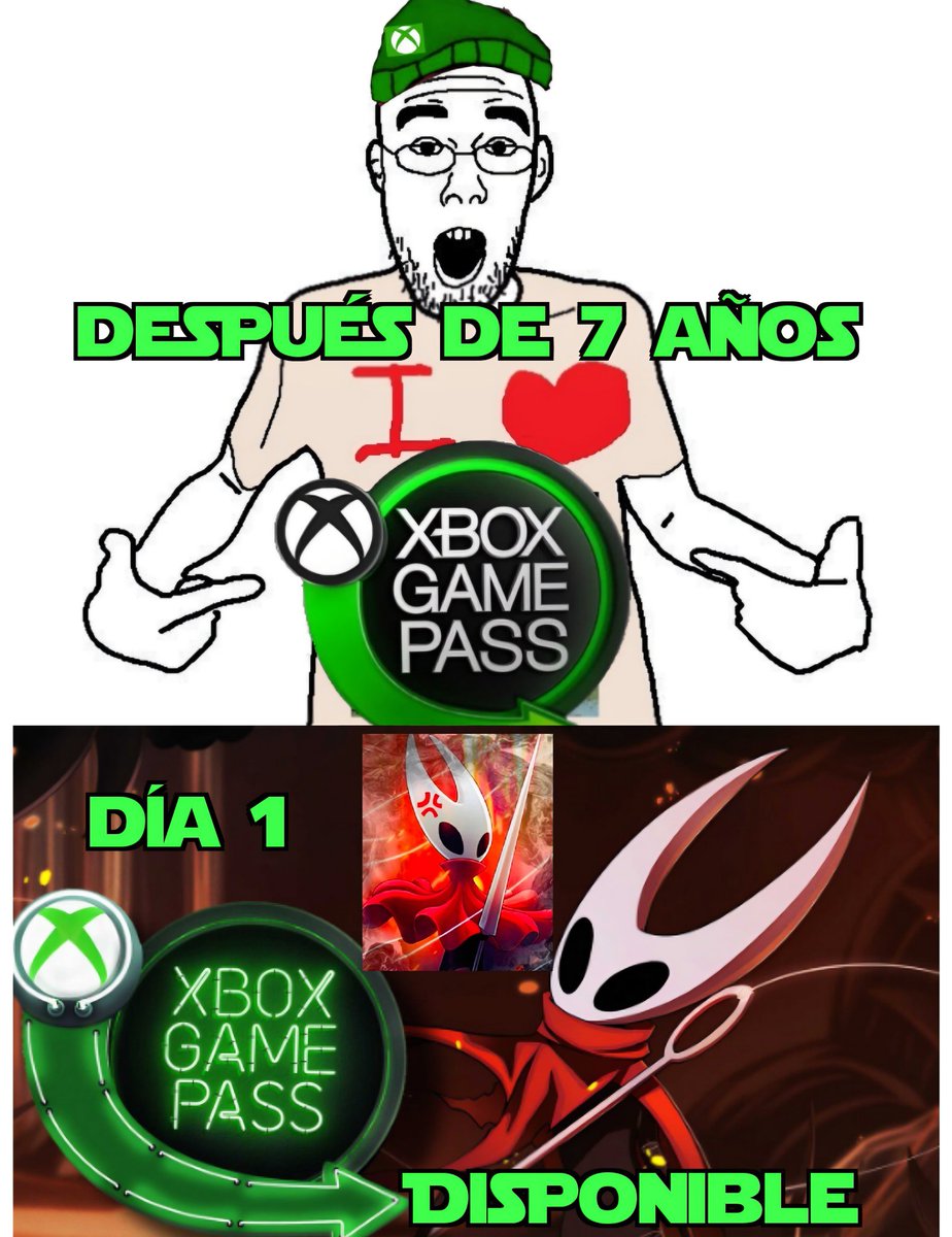 #xbox y #Gamepass 
Es lo mejor que le pudo pasar 
A los jugadores !! 💚