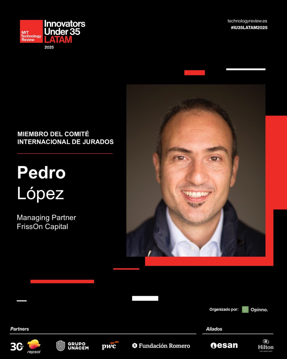 Muy agradecido con <a href="/techreview_es/">MIT Tech Review ES</a> y <a href="/opinno/">Opinno</a> por la invitación a ser jurado de los #IU35LATAM 2025.

¡Qué gran experiencia! Me voy lleno de inspiración al ver el increíble talento joven de nuestra región. ¡Gracias totales!

#Innovación #Gracias #LATAM