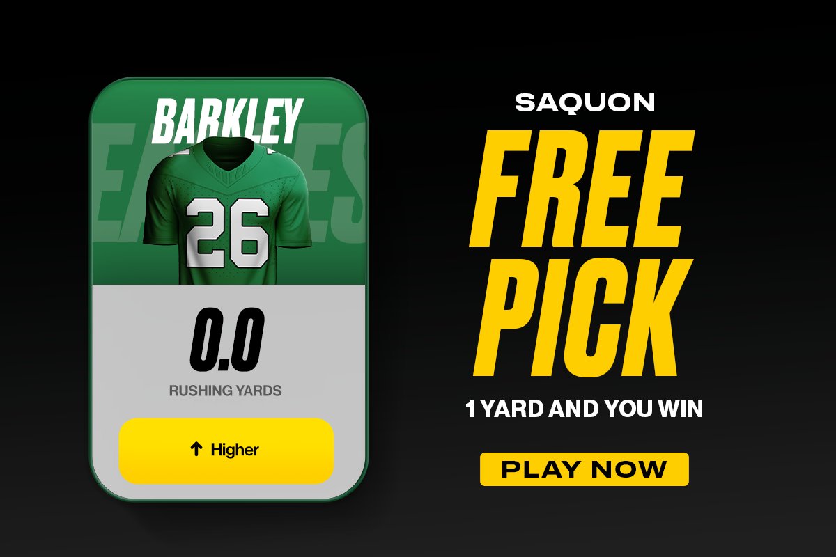 Football season has finally arrived! 🙌 

Don't forget to check out <a href="/Underdog/">Underdog</a> before kickoff tonight -- they're offering a sitewide kickoff promo for Saquon Barkley! He just needs ONE yard for the W ✅
