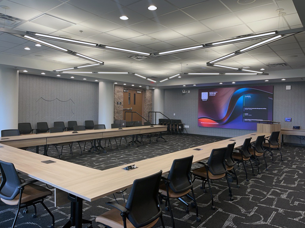 ncs_tx's tweet image. A look inside the renovated Frisco City Hall Conference Room!

NCS partnered with the @CityOfFriscoTx to deliver a state-of-the-art AV system that enhances collaboration with seamless presentations, crystal-clear audio, and video.
#AVInstallation #SmartWorkplace #MeetingRoomTech
