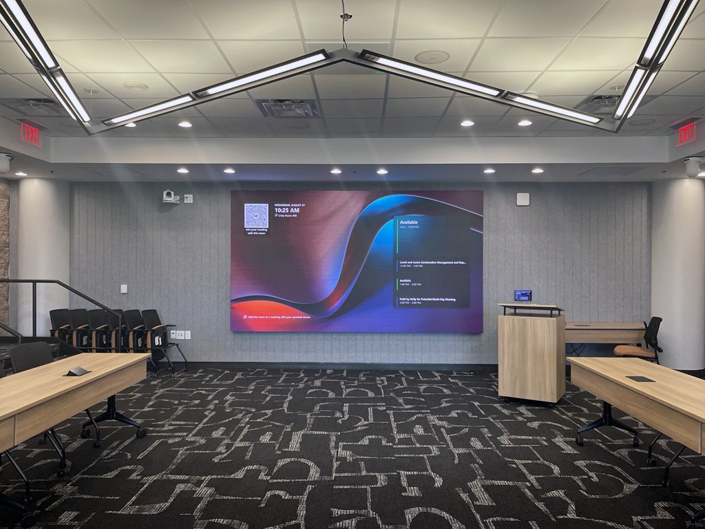 ncs_tx's tweet image. A look inside the renovated Frisco City Hall Conference Room!

NCS partnered with the @CityOfFriscoTx to deliver a state-of-the-art AV system that enhances collaboration with seamless presentations, crystal-clear audio, and video.
#AVInstallation #SmartWorkplace #MeetingRoomTech