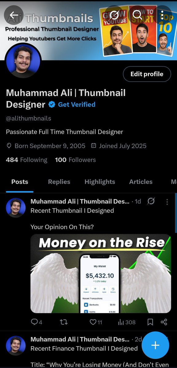 Muhammad Ali | Thumbnail Designer tweet media