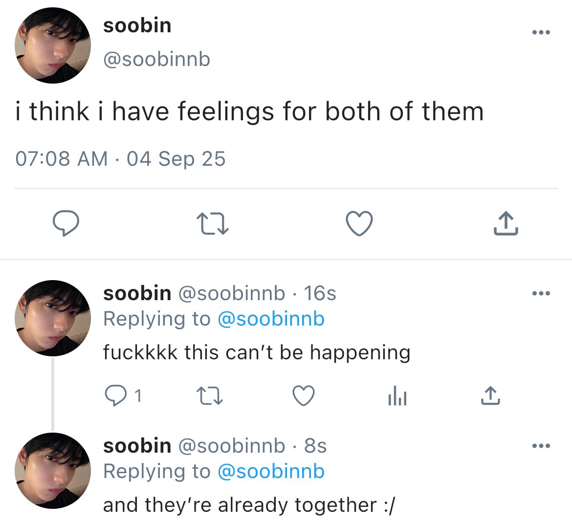 beomitis's tweet photo. 🐰🧸🐧 a #soogyukai socmed au
where sccbin has a rival and a best friend, but discovers that his feelings for them might run deeper than he thinks https://t.co/JKrOxCatpO
