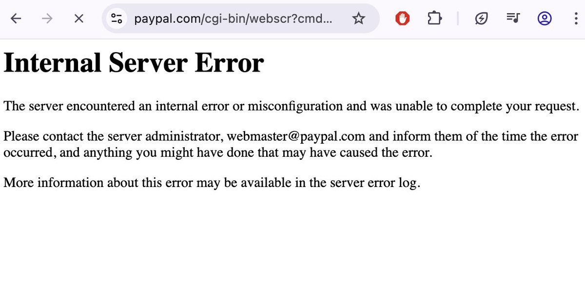 cachoio's tweet image. need to get in touch with PayPal's  w e b m a s t e r