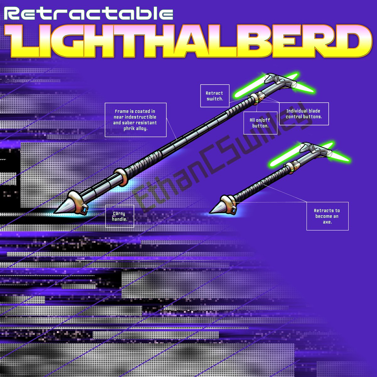 I also made a cool lighthalberd design for May the 4th!