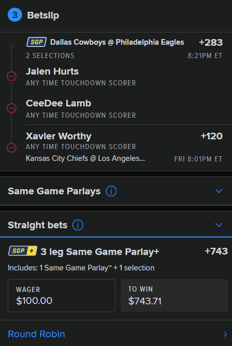 betblvd's tweet photo. NFL TOUCHDOWN PARLAY 🏈

There is NO way this doesn't cash us out.... https://t.co/znJWPt3zps