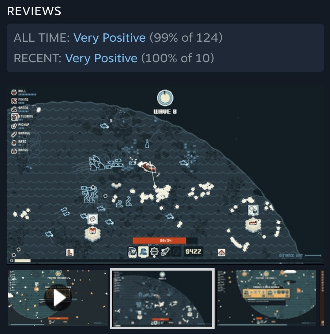 🚨 99% positivity on Steam 🚨
Nautical Survival is the ultimate survivors-like at sea ⛵

Get it for 20% off for a limited time!