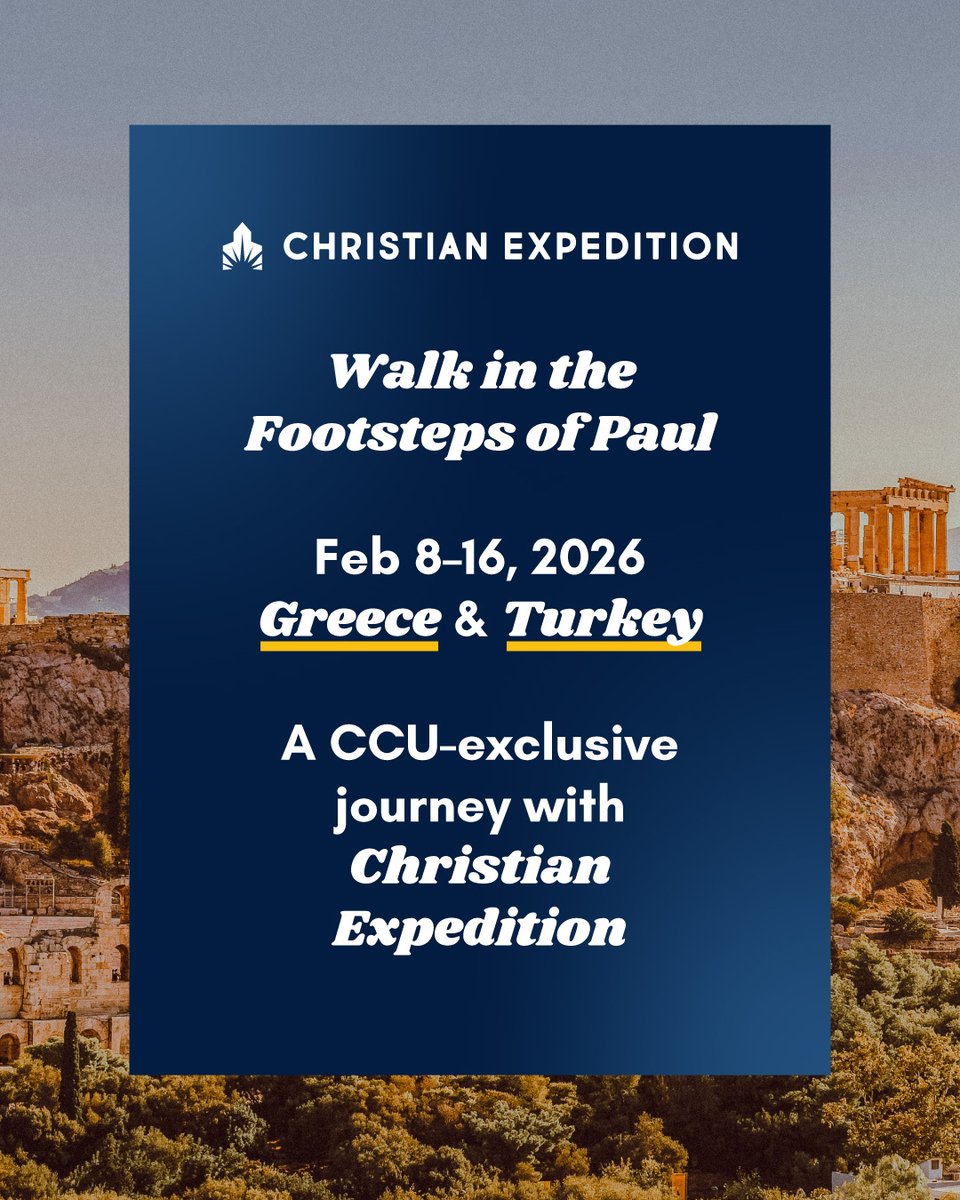 CCUniversity's tweet image. Not just a trip — a journey of faith. ✈️ Walk where Paul walked with CCU!

🔗 Save your spot: christianexpedition.com/tour/footsteps…

#footstepsofpaul #walkwithJesus #faithjourney
