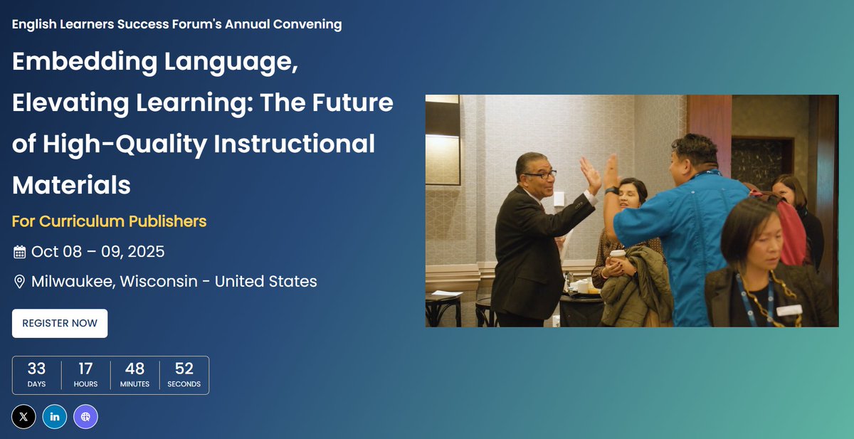 ELSF's 2025 Annual Convening is just over a month away! Breakout session descriptions are on the website so, if you are a curriculum publisher, then take a look, register and build your schedule today. 
ow.ly/zmys50WRuvW