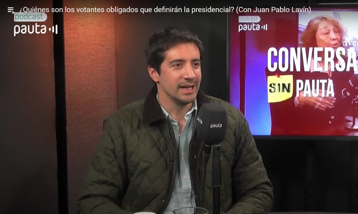 🔊Podcast En #ConversacionesSinPauta, Claudia Alamo conversa con <a href="/JPabloLavin/">Juan Pablo Lavín</a> , fundador de la encuesta Panel Ciudadano-UDD, quien analiza el perfil del votante obligado y cómo cambia la decisión de los electores.

<a href="/Pauta_cl/">Radio Pauta</a> | <a href="/PanelCiudadano/">Panel Ciudadano</a>
 
youtube.com/watch?v=SjWk_6…