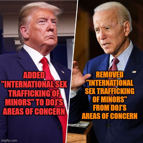 Nice Jewish Boy (@ahaganah) on Twitter photo <a href="/catturd2/">Catturd ™</a> This was done knowingly and intentionally to aid in child trafficking. It had to be - they even took child trafficking off of the major concerns of the DOJ list. 
I created this meme a few years ago so that we do not forget that this was done deliberately. <a href="/catturd2/">Catturd ™</a> This was done knowingly and intentionally to aid in child trafficking. It had to be - they even took child trafficking off of the major concerns of the DOJ list. 
I created this meme a few years ago so that we do not forget that this was done deliberately.