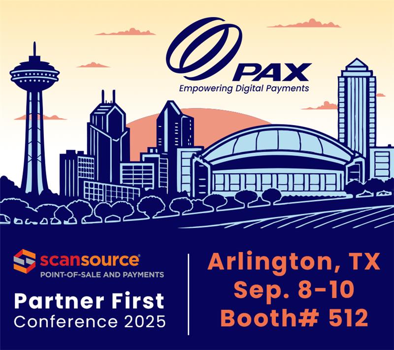 PAX Technology, Inc (North America) (@paxtechnology) on Twitter photo We’re excited for <a href="/ScanSource/">ScanSource</a>’s #PartnerFirst25 Conference, taking place Sept. 8–10 in Arlington, TX. Join us at Booth #512 to connect, collaborate, and explore how PAX solutions are driving innovation, and empowering partners to succeed in today’s competitive market. #PAXTech We’re excited for <a href="/ScanSource/">ScanSource</a>’s #PartnerFirst25 Conference, taking place Sept. 8–10 in Arlington, TX. Join us at Booth #512 to connect, collaborate, and explore how PAX solutions are driving innovation, and empowering partners to succeed in today’s competitive market. #PAXTech