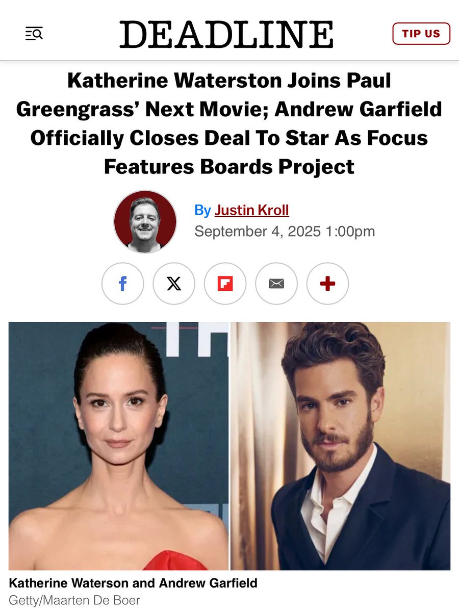 A Paul Greengrass film starring Andrew Garfield and Katherine Waterston. 

Coming soon from Focus Features.