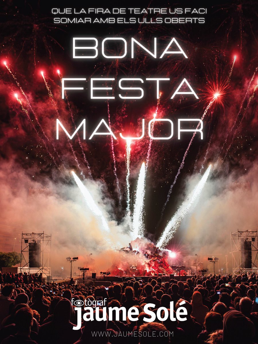 Bona Festa Major!!
…i que la #firateatretarrega us faci somiar amb els ulls oberts! 👌🏻🥂
#tàrrega #firatàrrega #firateatrealcarrer