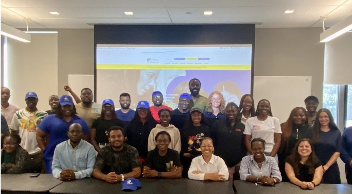 TechGoesHome's tweet image. We recently had the honor of presenting to 26 Mandela Washington Fellows for Young African Leaders at @BridgeStateU. We discussed how MA-based initiatives can be adapted to bridge the digital divide globally, enhance employability, and foster long-term economic empowerment.