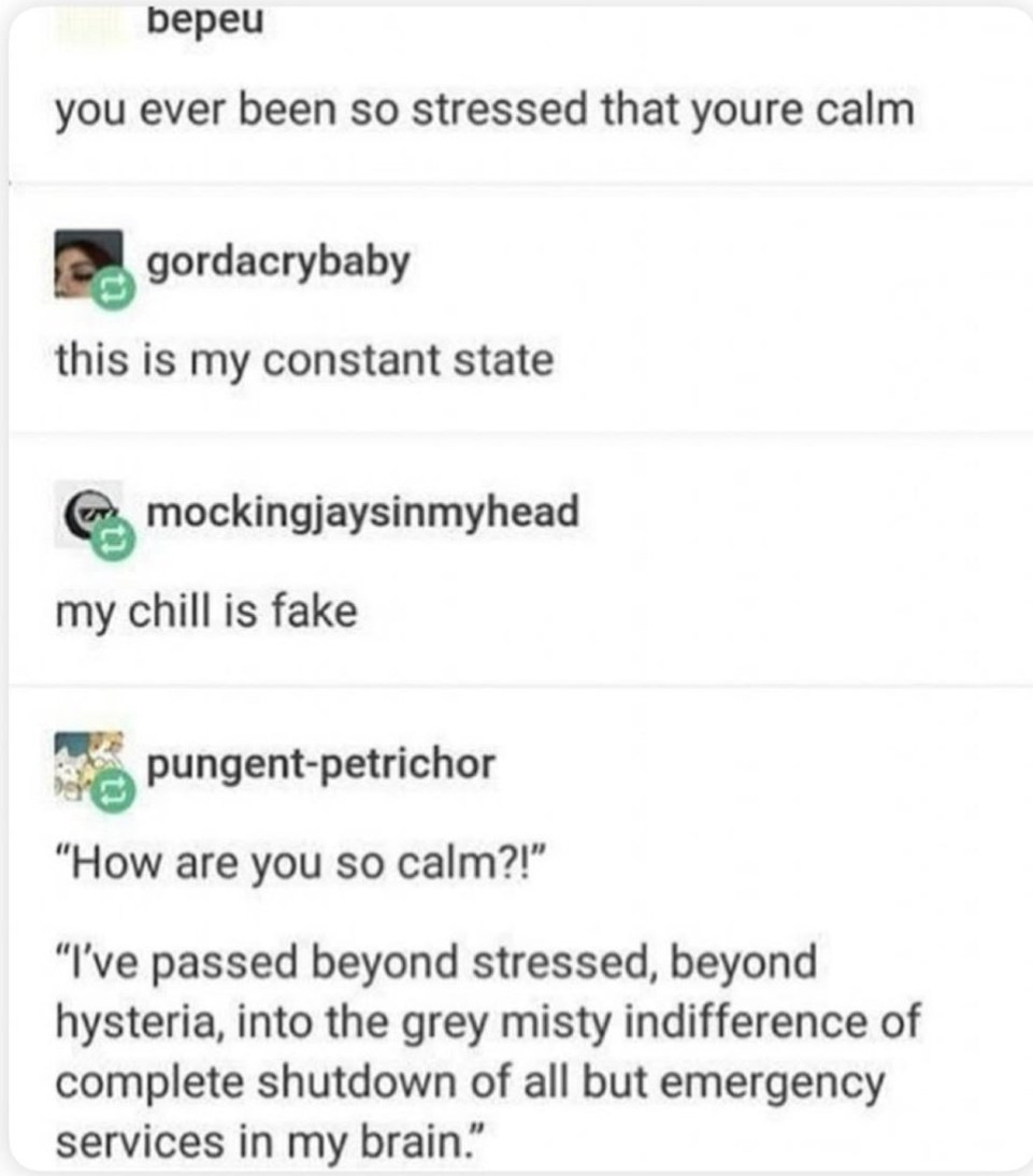 Calmer than ever...