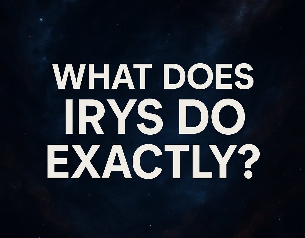 ๐๐พ๐ท๐ฐ๐๐ฎ๐ฏ๐ฒ ๐ฅท (@yungdefi_) on Twitter photo WHAT DOES IRYS DO EXACTLY?
For instance,
>You upload data (e.g a file or proof) via the Irys protocol,
>Irys validates and bundles your data,
>The data is permanently stored,
>You can later retrieve the data back using the transaction ID.
Thats what <a href="/irys_xyz/">Irys (โงแดโง)</a> do for you โ
WHAT DOES IRYS DO EXACTLY?
For instance,
>You upload data (e.g a file or proof) via the Irys protocol,
>Irys validates and bundles your data,
>The data is permanently stored,
>You can later retrieve the data back using the transaction ID.
Thats what <a href="/irys_xyz/">Irys (โงแดโง)</a> do for you โ