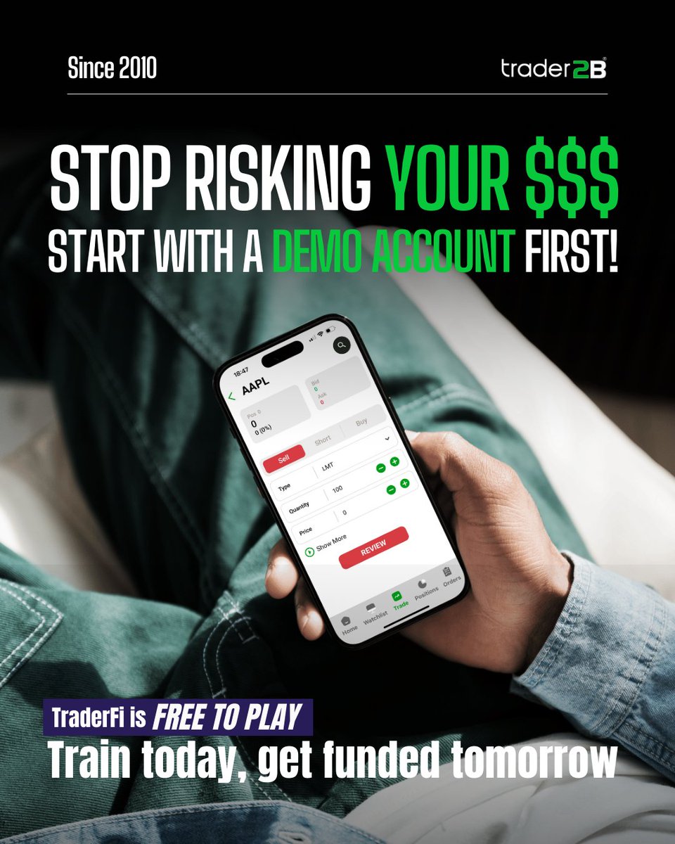 trader2B_'s tweet image. Why risk your own money when you can practice for free?

At TraderFi, you play first, learn the game, and once you prove your skills — we fund you.

Comment “FREE” and we’ll send you the path to funding!

#learntotrade #learntotradeonline #papertrading