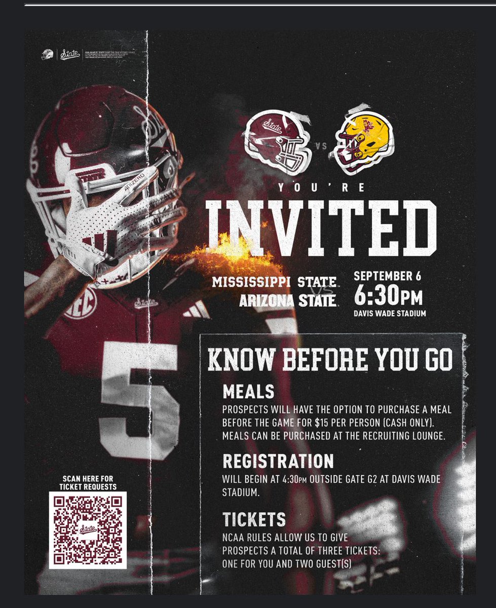 Tanner Seaton ‘28 (@tannerseaton71) on Twitter photo Blessed to receive a official game invite from Mississippi State University
<a href="/CoachT_Rob/">Terrance Robinson</a>
<a href="/MCJags_Football/">Madison Central Football</a>
<a href="/InTheTrenches22/">InTheTrenches</a>
<a href="/warren_rowan/">Warren Rowan</a> Blessed to receive a official game invite from Mississippi State University
<a href="/CoachT_Rob/">Terrance Robinson</a>
<a href="/MCJags_Football/">Madison Central Football</a>
<a href="/InTheTrenches22/">InTheTrenches</a>
<a href="/warren_rowan/">Warren Rowan</a>