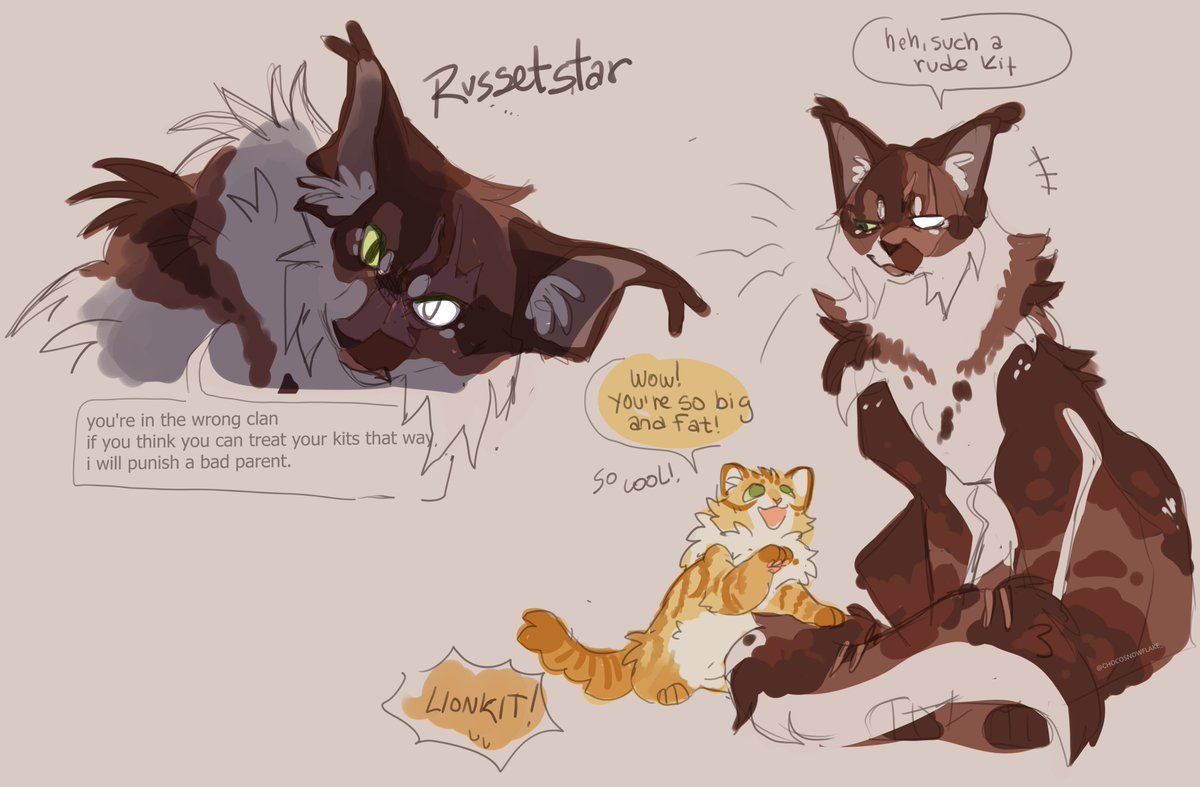 chocosnowflake_'s tweet image. Neglected kit. #warriorcats #wc #oc