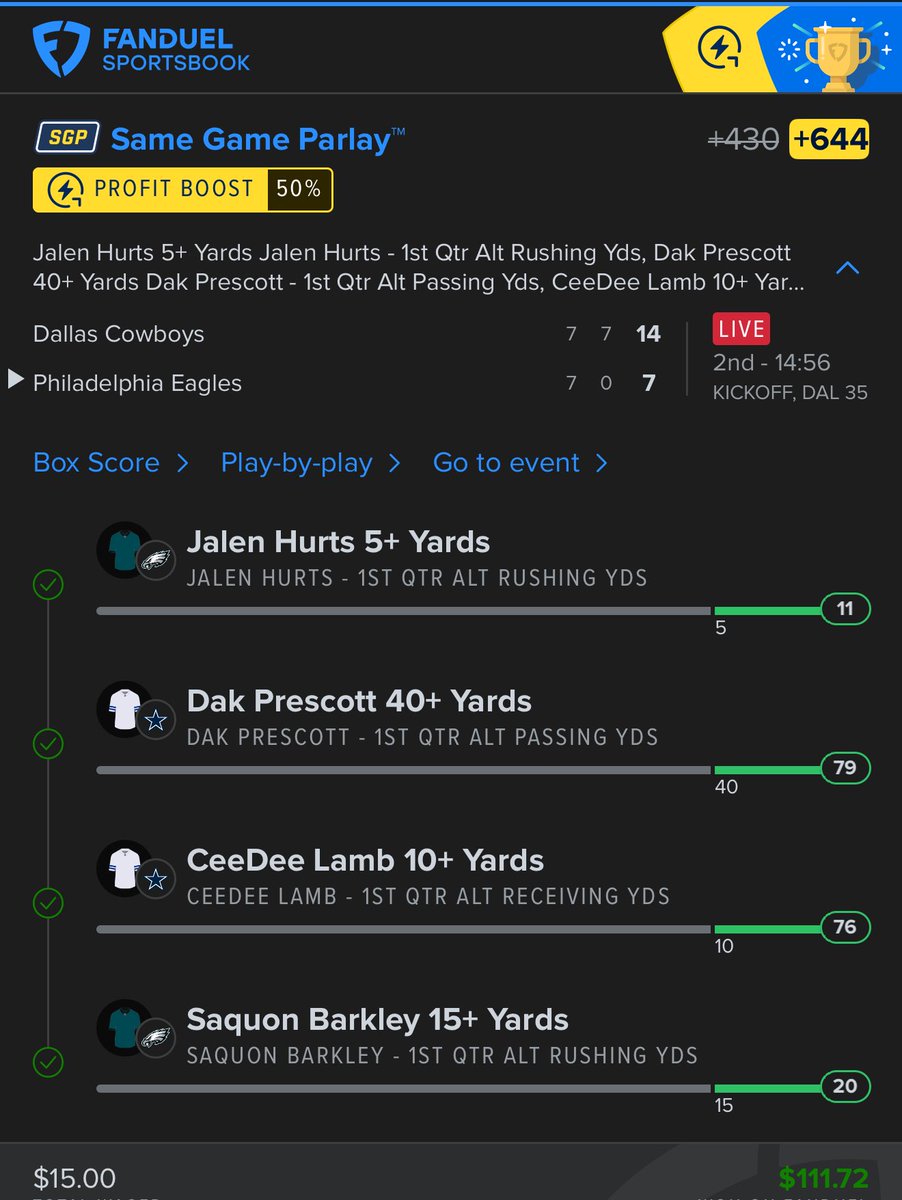 I didn’t go too hard on our 1st quarter parlay. Need to warm up little before I go with our regular (+1300) or so regular lays. Y’all start like &amp; retweet these wins I’ve been showing off. Picking couple of y’all for lunch giveaway in morning. I’ll see who’s showing most love