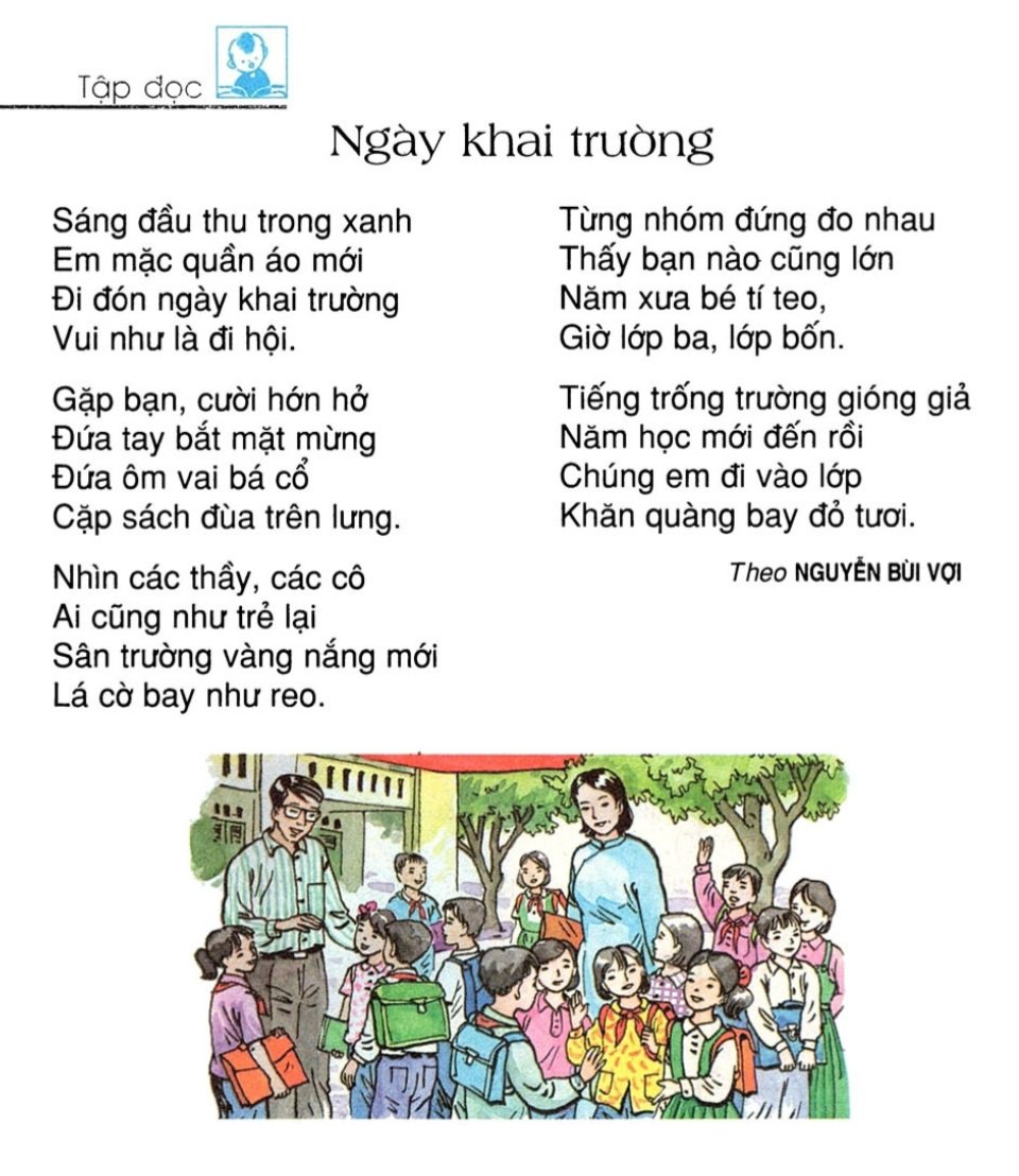 Yen_Nguyen82's tweet photo. Hôm nay đưa các bạn nhỏ đi dự lễ Khai giảng năm học mới, mình lại bồi hồi nhớ bài thơ này. Chắc ai trong chúng ta ai cũng nhớ bài thơ học từ hồi tiểu học này đúng không ạ? https://t.co/icQRBFDwYr