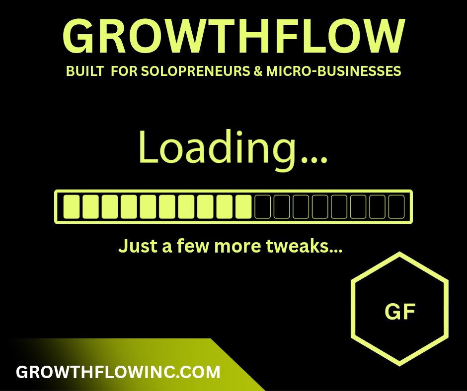 GrowthFlowInc's tweet image. ⚡ Big things are brewing… ⚡

Growth Flow is getting ready to roll out, and we’re fine-tuning every detail to give you a platform that keeps you focused, simplifies your workflow, and fuels real growth.

Smarter, not harder… your flow is on the way. 

#GrowthFlow #GrowInFlow