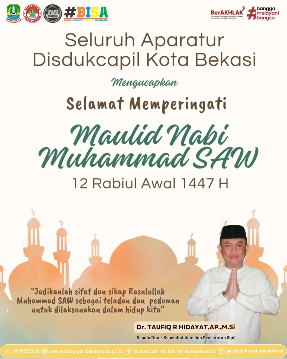 Maulid Nabi Muhammad SAW adalah momentum untuk kembali meneladani kasih sayang, kejujuran dan keteladanan beliau. Selamat Maulid Nabi 1447 H