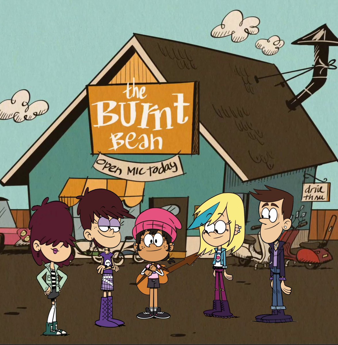 Nina hanging with the Moon Goats 
#TheLoudHouse #MoonGoats #LunaLoud #SamSharp #Mazzy #Sully #Nina