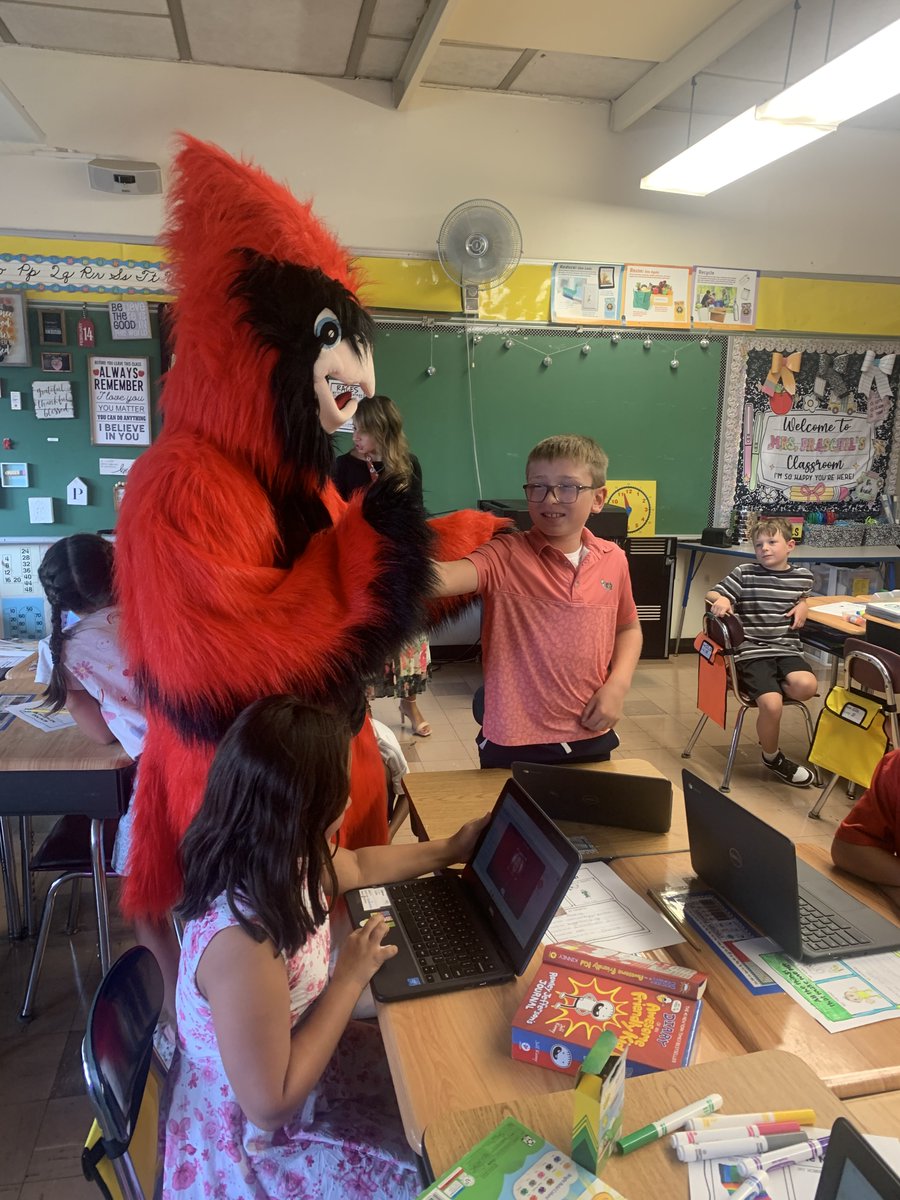 We loved our visit from the WW Cardinal! <a href="/JFGelementary/">Jessie F. George School</a>
