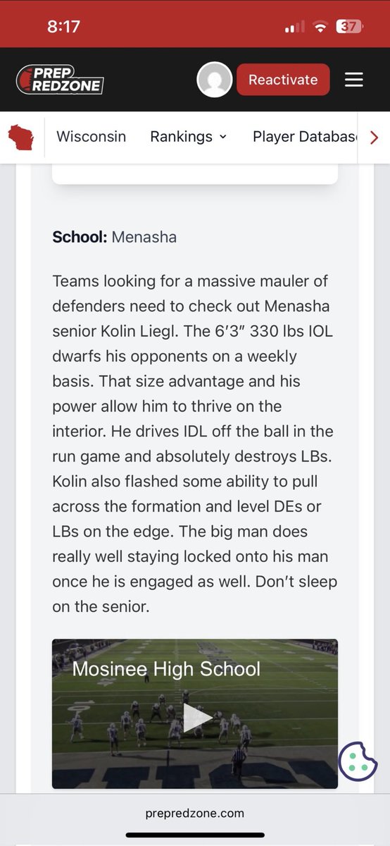 Thanks for the write up! <a href="/MJ_NFLDraft/">Mark Johnson</a> <a href="/PrepRedzoneWI/">Prep Redzone Wisconsin</a>