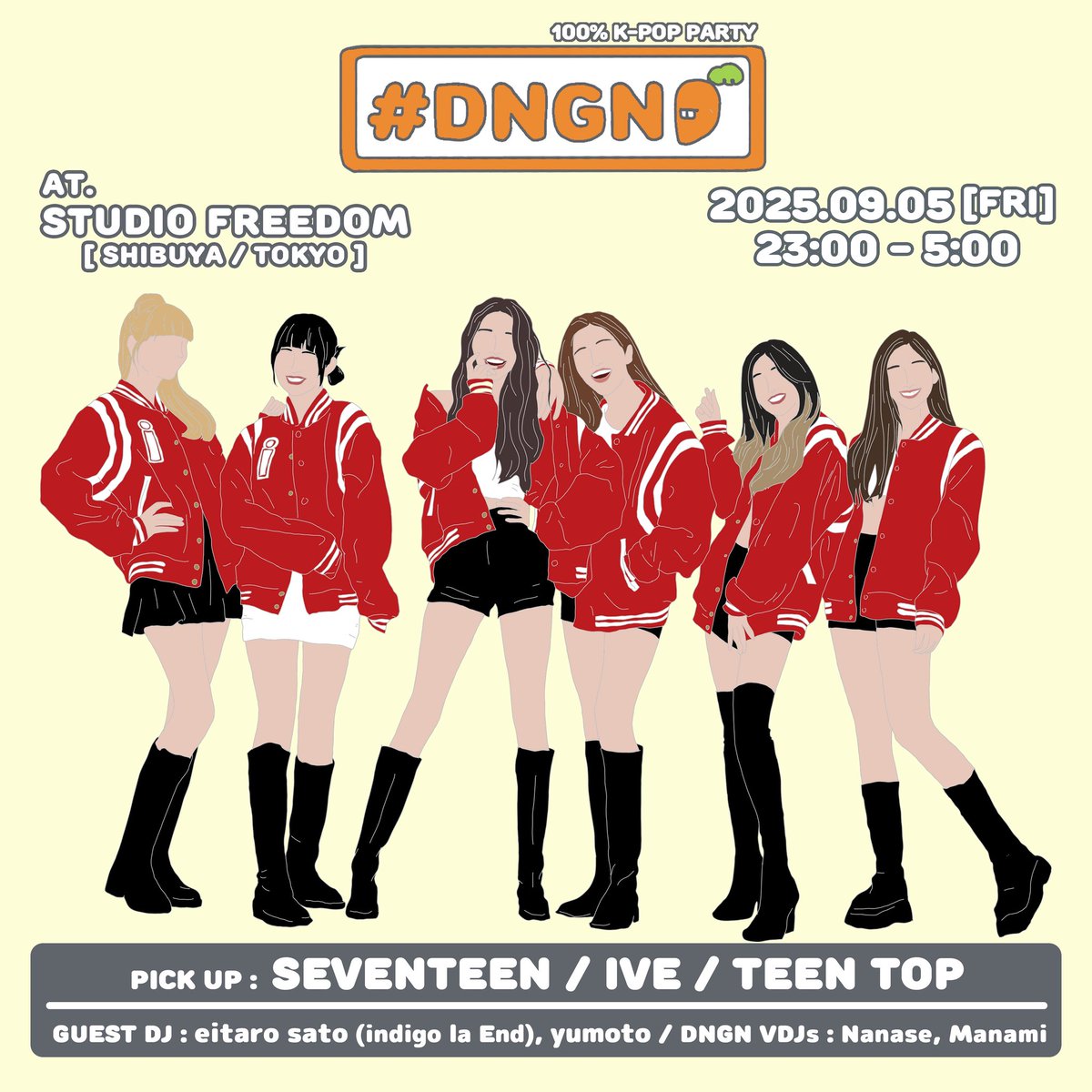 DNGN_KPOP's tweet photo. 𝙏𝙊𝙉𝙄𝙂𝙃𝙏 !!! 🥕🥕
￣￣￣￣￣￣￣￣￣￣￣￣￣￣
-`  𝟬𝟵/𝟬𝟱(𝗙𝗿𝗶) 𝟮𝟯:𝟬𝟬 - 𝟱:𝟬𝟬 🌙
📍 𝗦𝘁𝘂𝗱𝗶𝗼 𝗙𝗿𝗲𝗲𝗱𝗼𝗺

-` 𝖯𝖨𝖢𝖪𝖴𝖯
　𝗦𝗘𝗩𝗘𝗡𝗧𝗘𝗘𝗡
　𝗜𝗩𝗘
　𝗧𝗘𝗘𝗡 𝗧𝗢𝗣

-` 𝖦𝗎𝖾𝗌𝗍 𝖣𝖩
　𝗲𝗶𝘁𝗮𝗿𝗼 𝘀𝗮𝘁𝗼(𝗶𝗻𝗱𝗶𝗴𝗼 𝗹𝗮 𝗘𝗻𝗱)
　𝘆𝘂𝗺𝗼𝘁𝗼 https://t.co/XgN3shYbB0